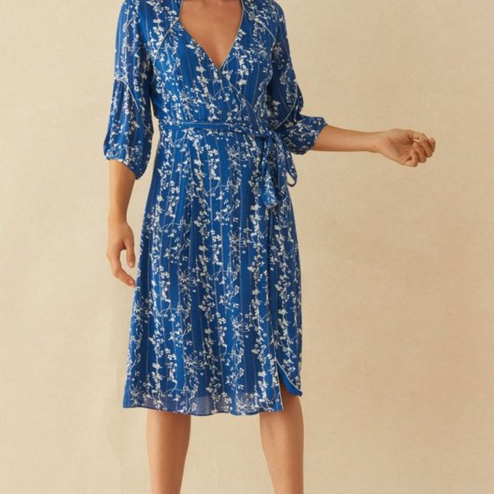 ba&sh - Folio Wrap Dress - Blue - S